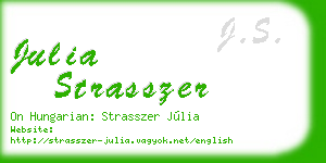 julia strasszer business card